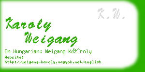 karoly weigang business card